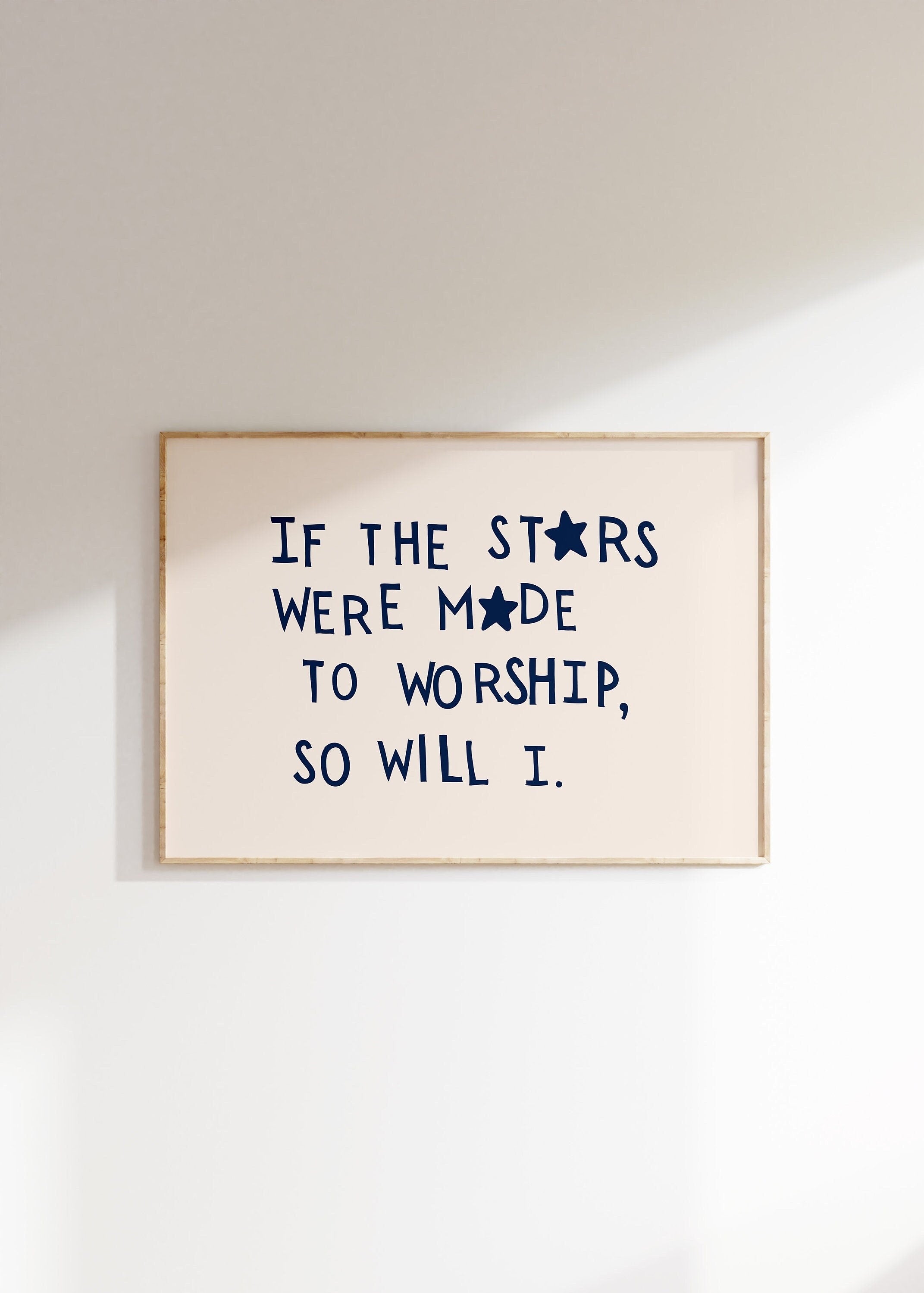 Minimalist Christian Wall Art, Psalm 148:36 Poster, Celestial Art, Navy Christian Poster, Bible Decor, Christian Poster